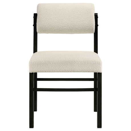 Kehoe Cream/Black Upholstered Dining Side Chair (Set of 2) by Coaster at Eve Furniture