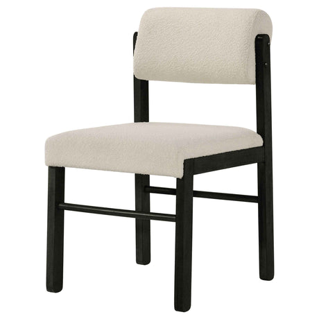 Kehoe Cream/Black Upholstered Dining Side Chair (Set of 2) by Coaster at Eve Furniture