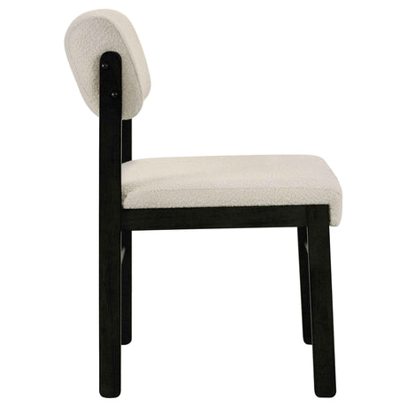Kehoe Cream/Black Upholstered Dining Side Chair (Set of 2) by Coaster at Eve Furniture
