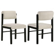 Kehoe Cream/Black Upholstered Dining Side Chair (Set of 2) by Coaster at Eve Furniture
