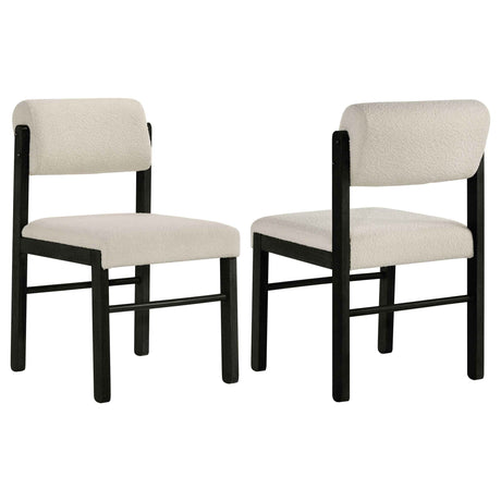 Kehoe Cream/Black Upholstered Dining Side Chair (Set of 2) by Coaster at Eve Furniture