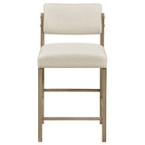Kehoe Cream/Natural Oak Upholstered Counter Height Chair (Set of 2) by Coaster at Eve Furniture