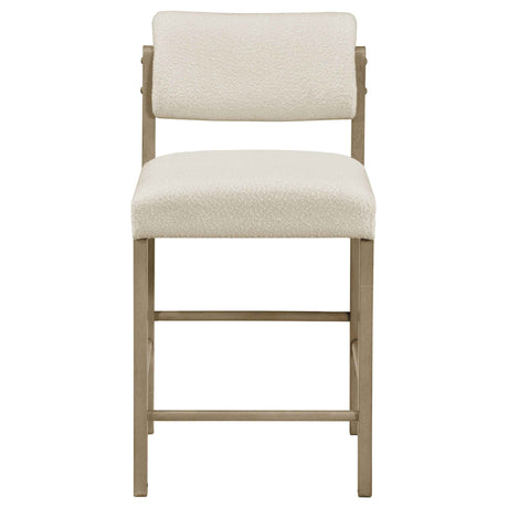 Kehoe Cream/Natural Oak Upholstered Counter Height Chair (Set of 2) by Coaster at Eve Furniture