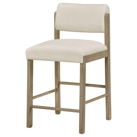 Kehoe Cream/Natural Oak Upholstered Counter Height Chair (Set of 2) by Coaster at Eve Furniture