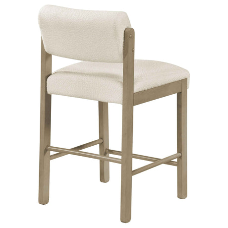 Kehoe Cream/Natural Oak Upholstered Counter Height Chair (Set of 2) by Coaster at Eve Furniture