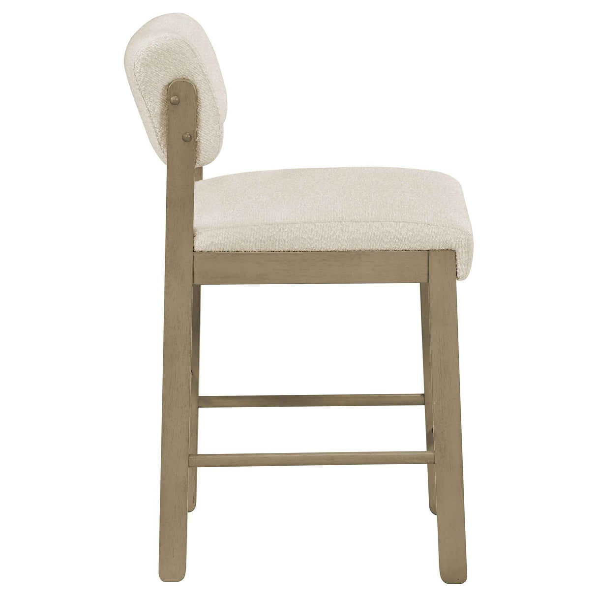 Kehoe Cream/Natural Oak Upholstered Counter Height Chair (Set of 2) by Coaster at Eve Furniture