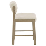 Kehoe Cream/Natural Oak Upholstered Counter Height Chair (Set of 2) by Coaster at Eve Furniture