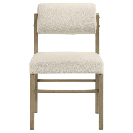 Kehoe Cream/Natural Oak Upholstered Dining Side Chair (Set of 2) by Coaster at Eve Furniture