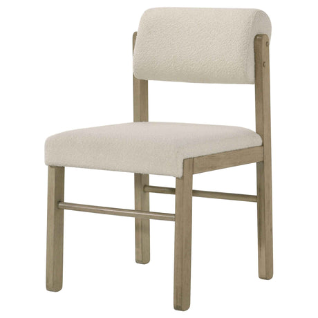 Kehoe Cream/Natural Oak Upholstered Dining Side Chair (Set of 2) by Coaster at Eve Furniture
