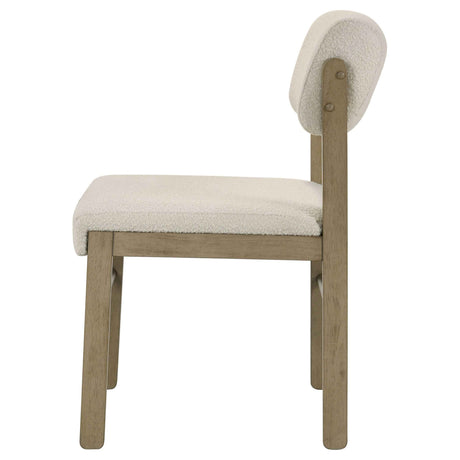Kehoe Cream/Natural Oak Upholstered Dining Side Chair (Set of 2) by Coaster at Eve Furniture