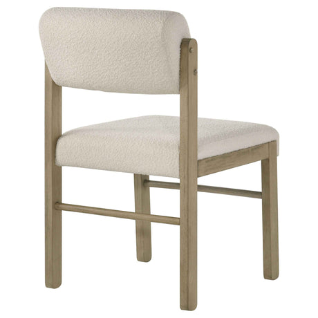 Kehoe Cream/Natural Oak Upholstered Dining Side Chair (Set of 2) by Coaster at Eve Furniture