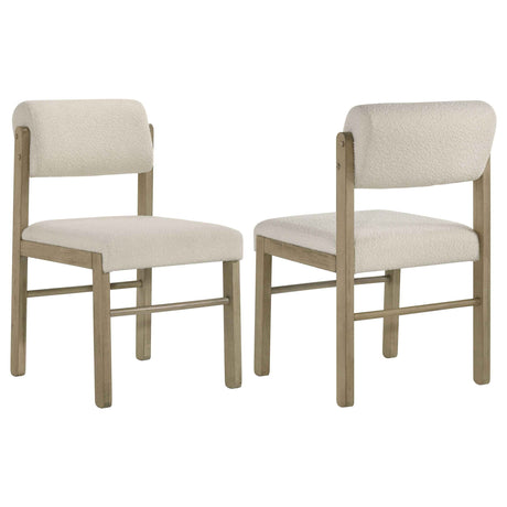 Kehoe Cream/Natural Oak Upholstered Dining Side Chair (Set of 2) by Coaster at Eve Furniture
