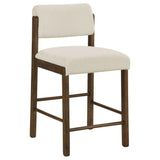 Kehoe Cream/Walnut Upholstered Counter Height Chair (Set of 2) by Coaster at Eve Furniture