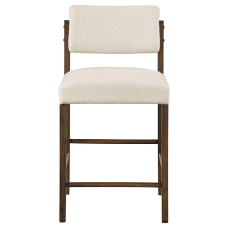Kehoe Cream/Walnut Upholstered Counter Height Chair (Set of 2) by Coaster at Eve Furniture