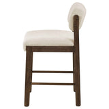 Kehoe Cream/Walnut Upholstered Counter Height Chair (Set of 2) by Coaster at Eve Furniture