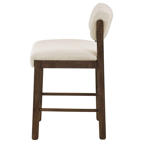 Kehoe Cream/Walnut Upholstered Counter Height Chair (Set of 2) by Coaster at Eve Furniture