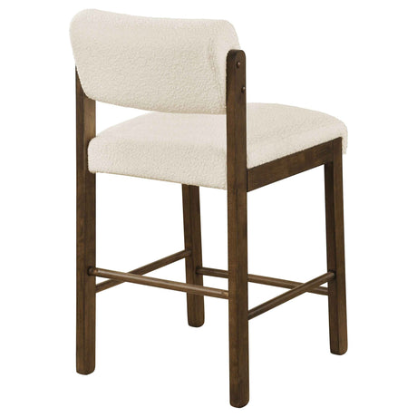 Kehoe Cream/Walnut Upholstered Counter Height Chair (Set of 2) by Coaster at Eve Furniture