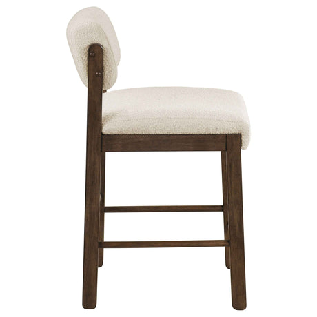 Kehoe Cream/Walnut Upholstered Counter Height Chair (Set of 2) by Coaster at Eve Furniture