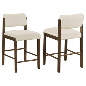 Kehoe Cream/Walnut Upholstered Counter Height Chair (Set of 2) by Coaster at Eve Furniture