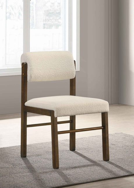 Kehoe Cream/Walnut Upholstered Dining Side Chair (Set of 2) by Coaster at Eve Furniture
