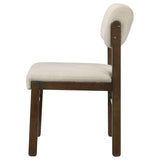 Kehoe Cream/Walnut Upholstered Dining Side Chair (Set of 2) by Coaster at Eve Furniture