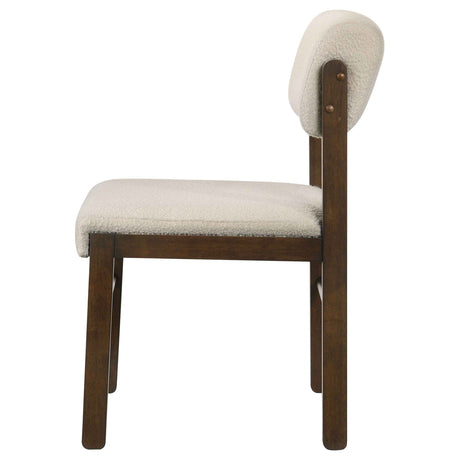 Kehoe Cream/Walnut Upholstered Dining Side Chair (Set of 2) by Coaster at Eve Furniture
