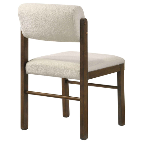 Kehoe Cream/Walnut Upholstered Dining Side Chair (Set of 2) by Coaster at Eve Furniture