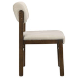 Kehoe Cream/Walnut Upholstered Dining Side Chair (Set of 2) by Coaster at Eve Furniture