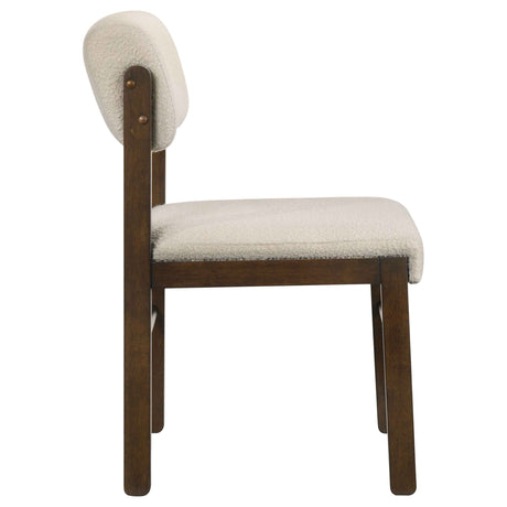 Kehoe Cream/Walnut Upholstered Dining Side Chair (Set of 2) by Coaster at Eve Furniture