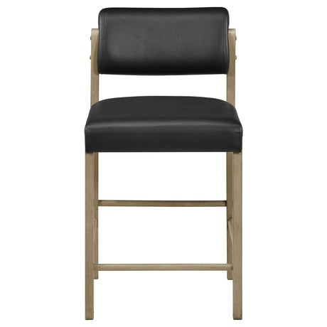 Kehoe Natural Oak/Black Upholstered Counter Height Chair (Set of 2) by Coaster at Eve Furniture