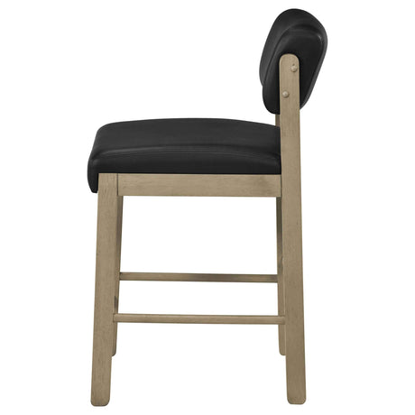 Kehoe Natural Oak/Black Upholstered Counter Height Chair (Set of 2) by Coaster at Eve Furniture