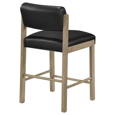 Kehoe Natural Oak/Black Upholstered Counter Height Chair (Set of 2) by Coaster at Eve Furniture