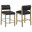 Kehoe Natural Oak/Black Upholstered Counter Height Chair (Set of 2) by Coaster at Eve Furniture
