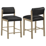 Kehoe Natural Oak/Black Upholstered Counter Height Chair (Set of 2) by Coaster at Eve Furniture