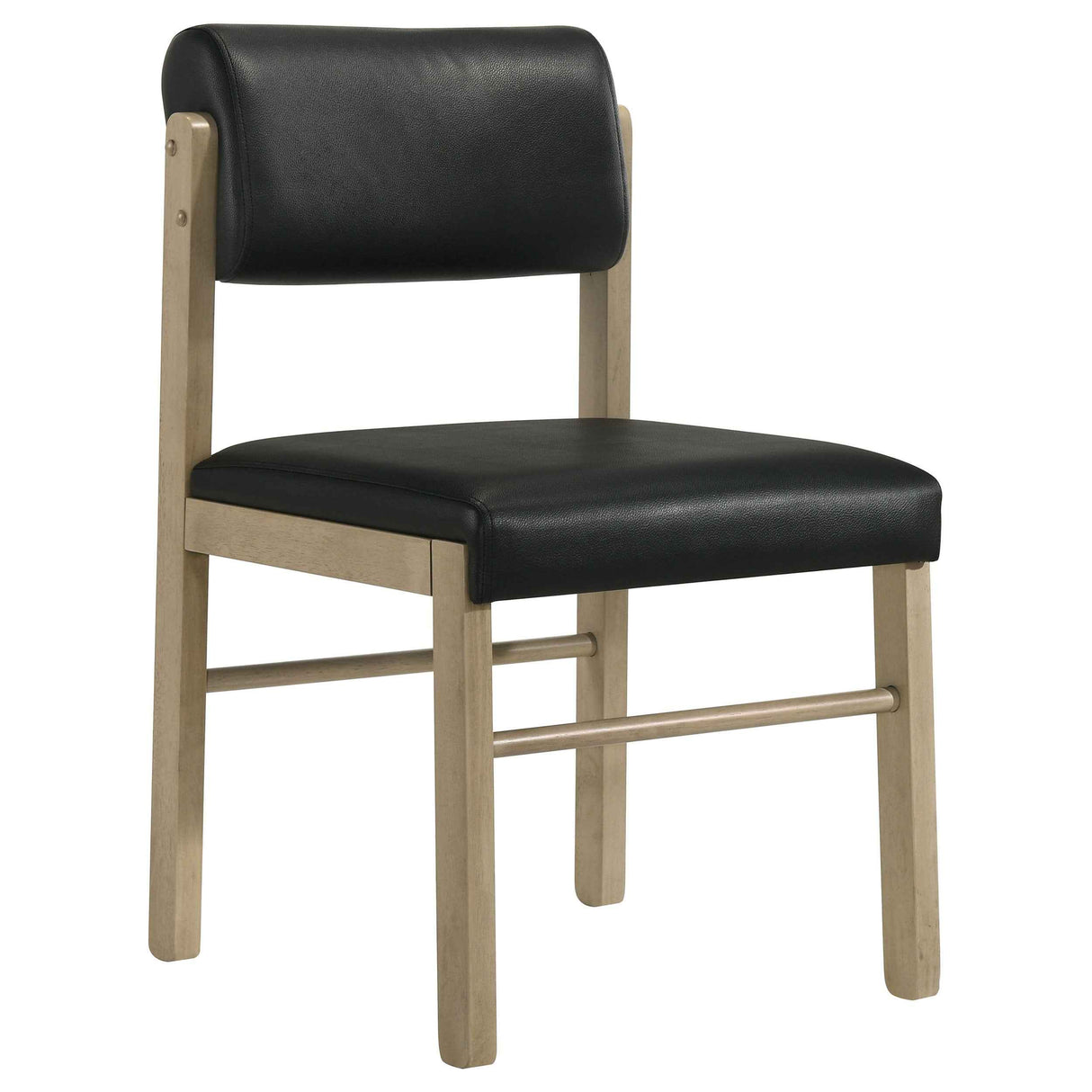 Kehoe Natural Oak/Black Upholstered Dining Side Chair (Set of 2) by Coaster at Eve Furniture