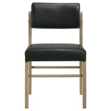 Kehoe Natural Oak/Black Upholstered Dining Side Chair (Set of 2) by Coaster at Eve Furniture