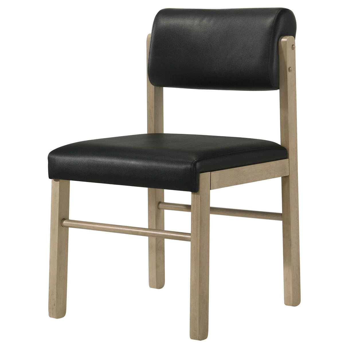 Kehoe Natural Oak/Black Upholstered Dining Side Chair (Set of 2) by Coaster at Eve Furniture