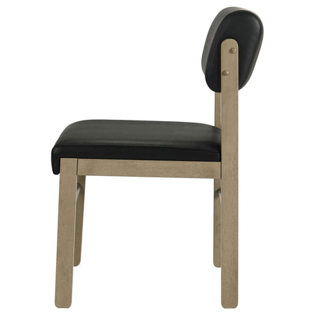 Kehoe Natural Oak/Black Upholstered Dining Side Chair (Set of 2) by Coaster at Eve Furniture