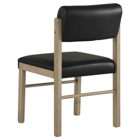 Kehoe Natural Oak/Black Upholstered Dining Side Chair (Set of 2) by Coaster at Eve Furniture