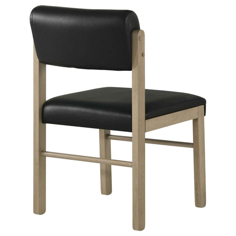 Kehoe Natural Oak/Black Upholstered Dining Side Chair (Set of 2) by Coaster at Eve Furniture