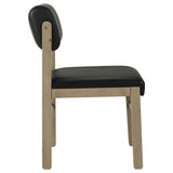 Kehoe Natural Oak/Black Upholstered Dining Side Chair (Set of 2) by Coaster at Eve Furniture