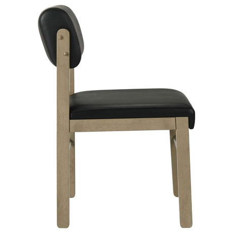 Kehoe Natural Oak/Black Upholstered Dining Side Chair (Set of 2) by Coaster at Eve Furniture