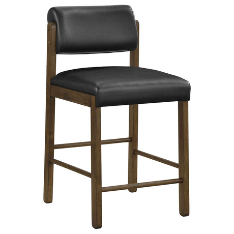 Kehoe Walnut/Black Upholstered Counter Height Chair- (Set of 2) by Coaster at Eve Furniture