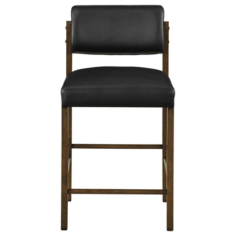 Kehoe Walnut/Black Upholstered Counter Height Chair- (Set of 2) by Coaster at Eve Furniture