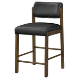 Kehoe Walnut/Black Upholstered Counter Height Chair- (Set of 2) by Coaster at Eve Furniture