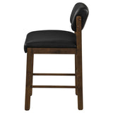 Kehoe Walnut/Black Upholstered Counter Height Chair- (Set of 2) by Coaster at Eve Furniture
