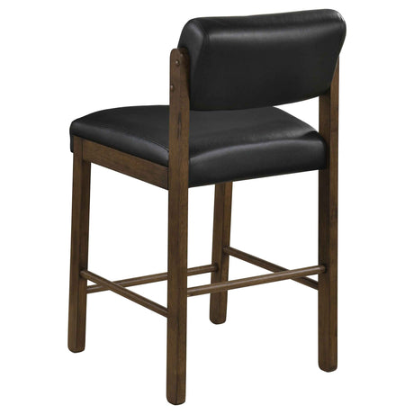 Kehoe Walnut/Black Upholstered Counter Height Chair- (Set of 2) by Coaster at Eve Furniture