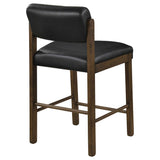 Kehoe Walnut/Black Upholstered Counter Height Chair- (Set of 2) by Coaster at Eve Furniture