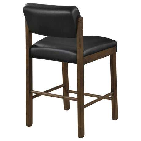 Kehoe Walnut/Black Upholstered Counter Height Chair- (Set of 2) by Coaster at Eve Furniture