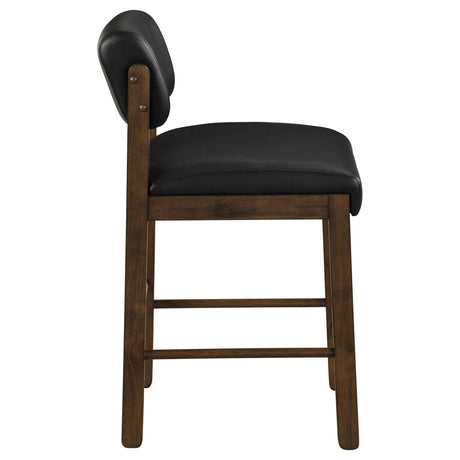 Kehoe Walnut/Black Upholstered Counter Height Chair- (Set of 2) by Coaster at Eve Furniture
